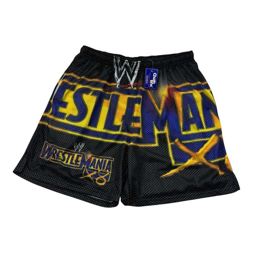 WWE x Chalk Line Men's Size‎ XL Black WrestleMania X8 Graphic Shorts NWT